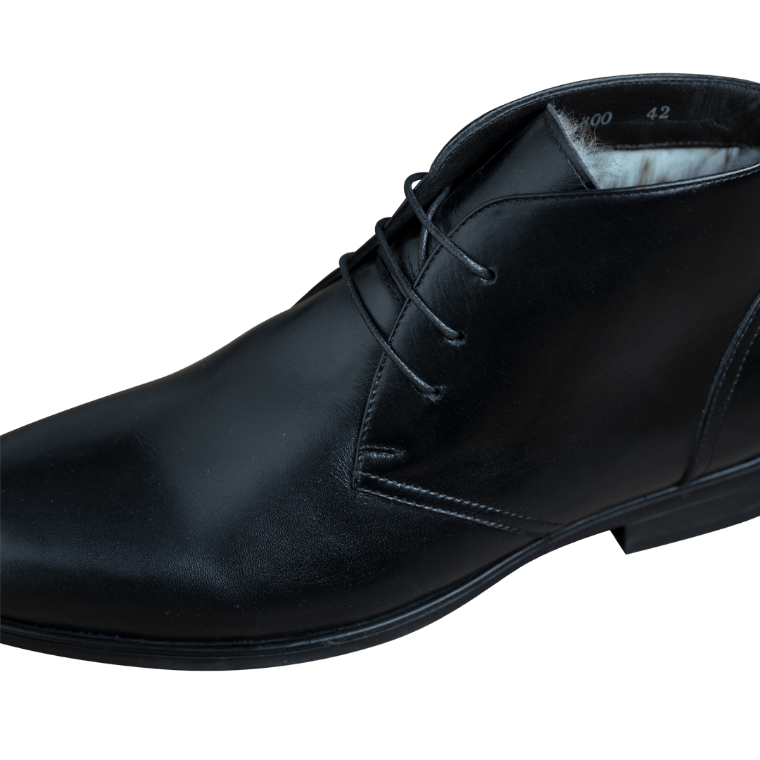 Kendal: Demi Bottes Homme - Caoutchouc Noir - Bleather Maroc