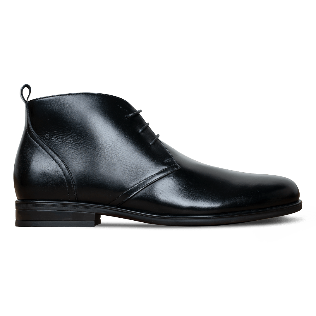 Kendal: Demi Bottes Homme - Caoutchouc Noir - Bleather Maroc