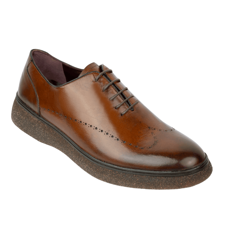 Kostner: Richelieu Homme - Cuir Cognac - Bleather Maroc