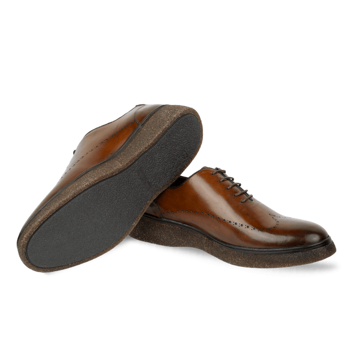 Kostner: Richelieu Homme - Cuir Cognac - Bleather Maroc