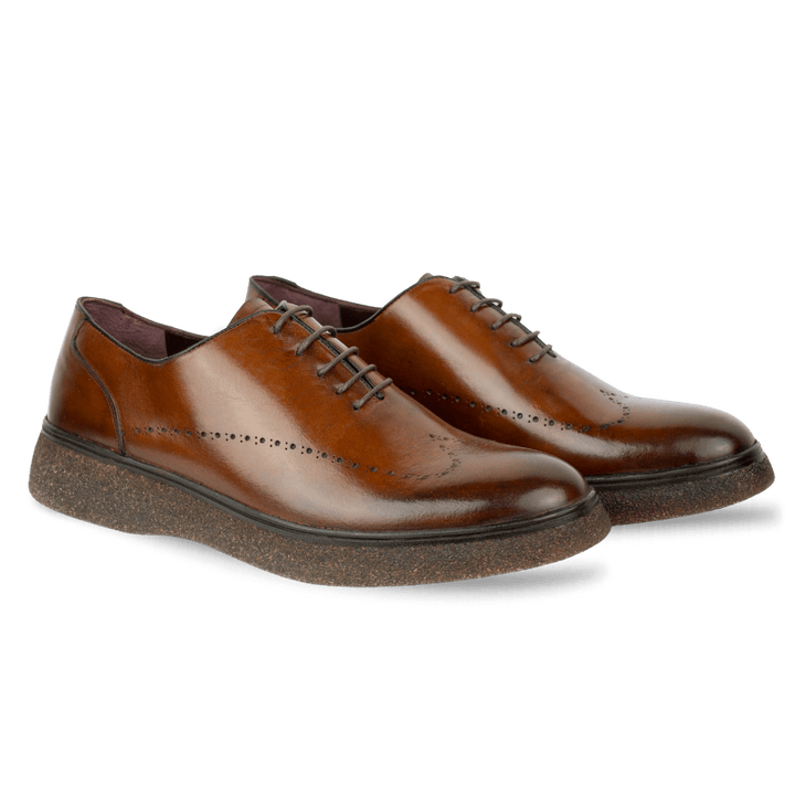 Kostner: Richelieu Homme - Cuir Cognac - Bleather Maroc