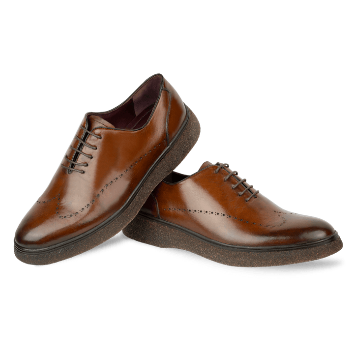 Kostner: Richelieu Homme - Cuir Cognac - Bleather Maroc