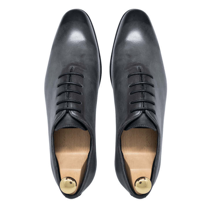 Landon: Richelieu Homme - Cuir Gris - Bleather Maroc