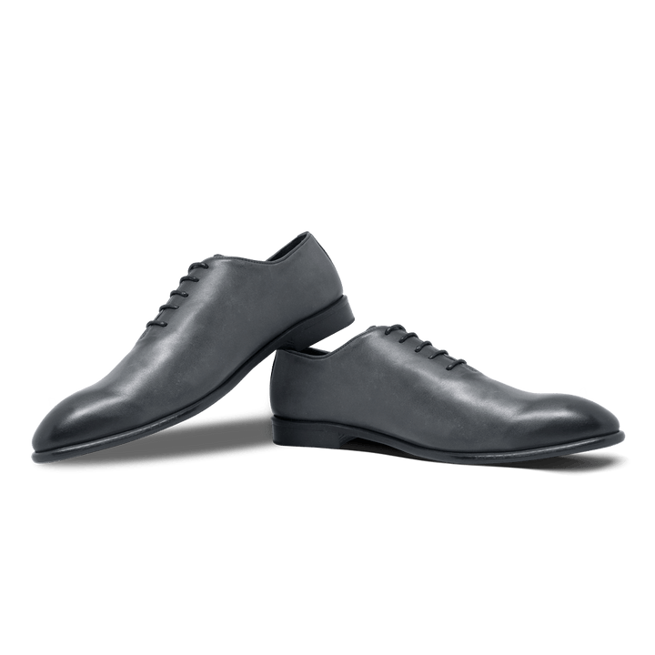 Landon: Richelieu Homme - Cuir Gris - Bleather Maroc