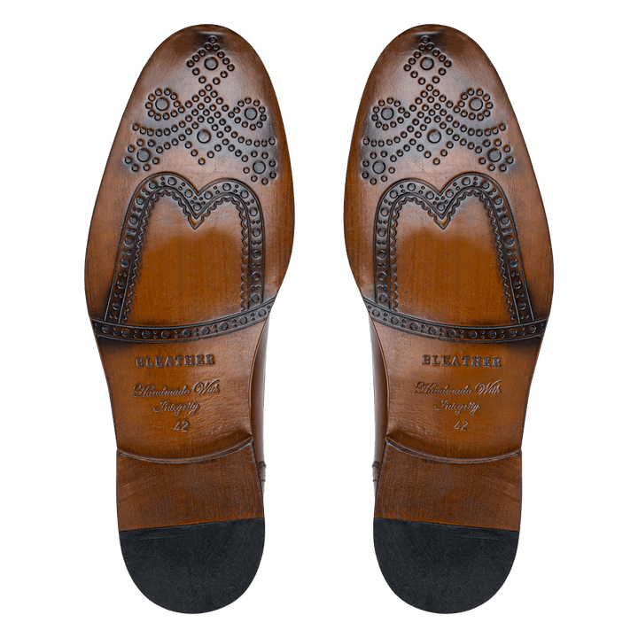 Lewis: Richelieu Homme - Cuir Cognac - Bleather Maroc