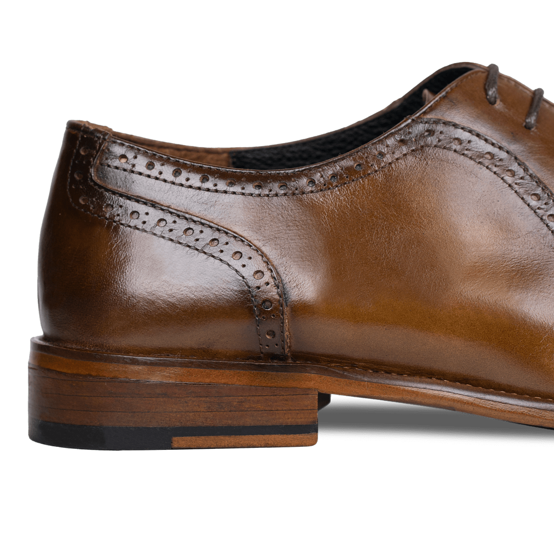 Lewis: Richelieu Homme - Cuir Cognac - Bleather Maroc