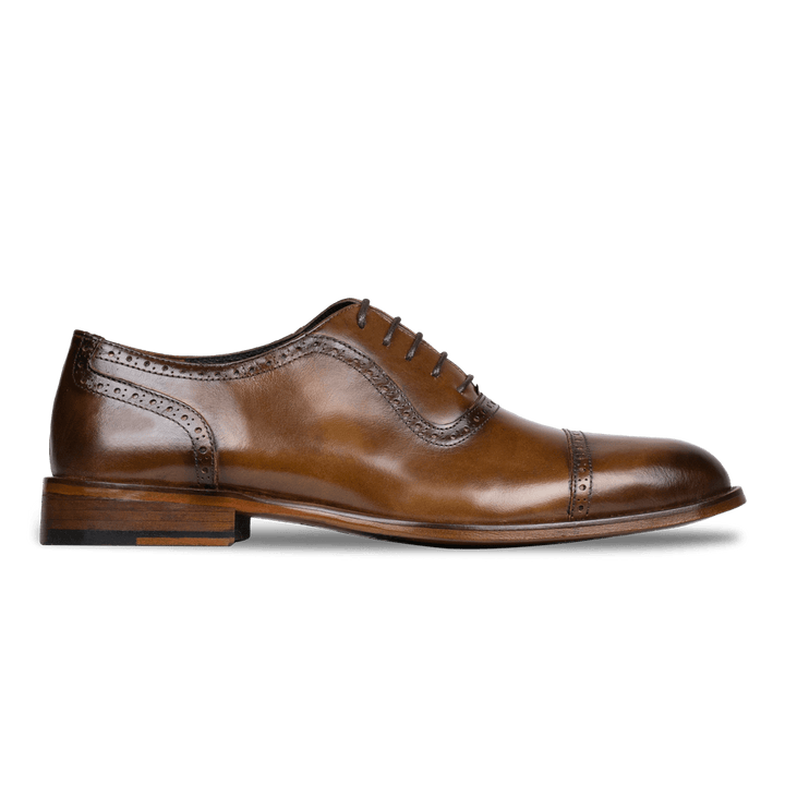 Lewis: Richelieu Homme - Cuir Cognac - Bleather Maroc