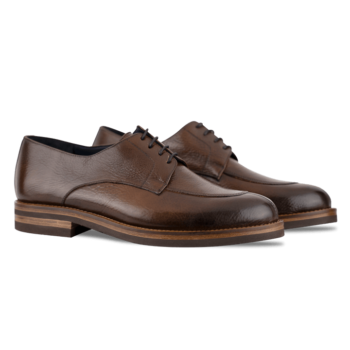 Lodge: Derby Homme - Cuir Marron - Bleather Maroc