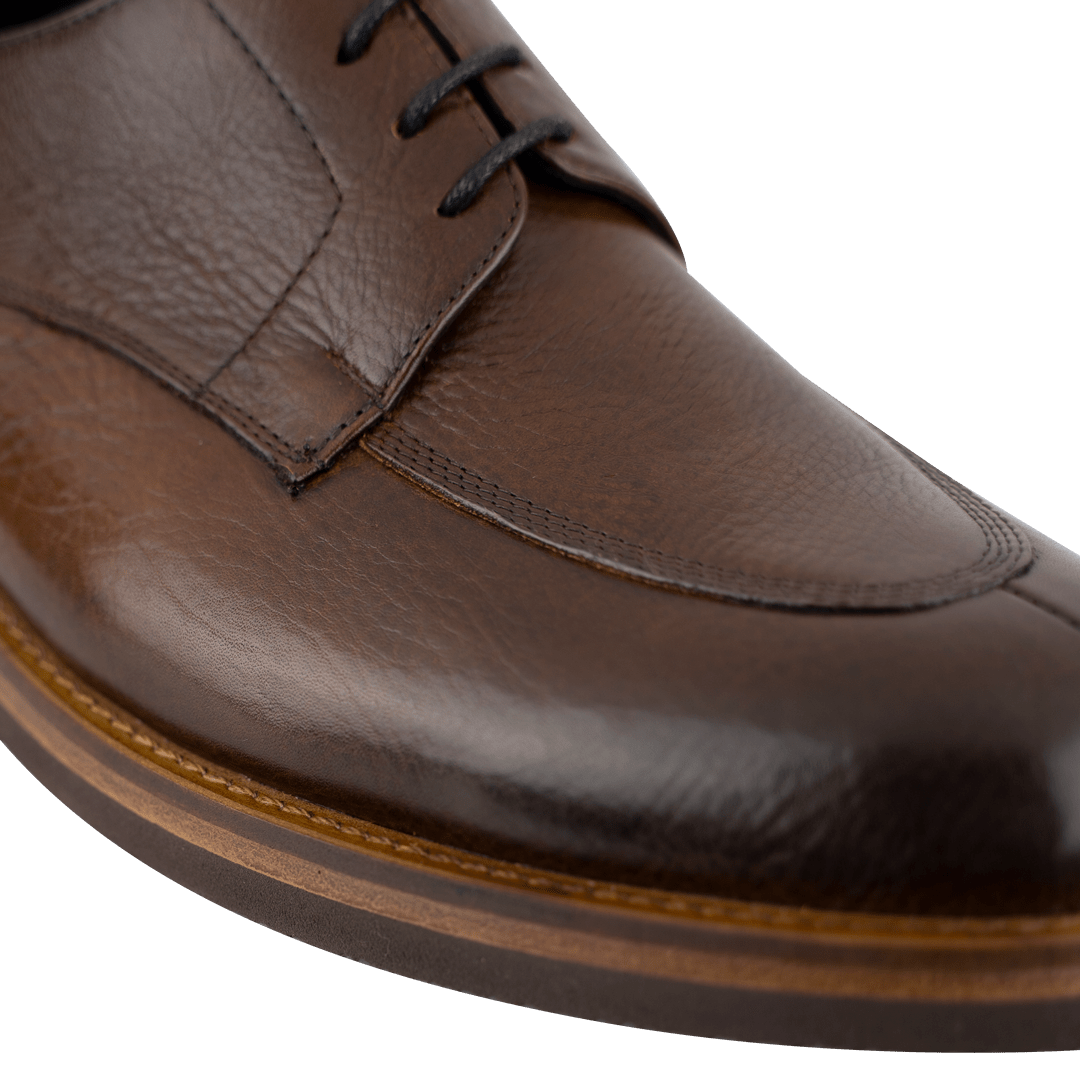 Lodge: Derby Homme - Cuir Marron - Bleather Maroc