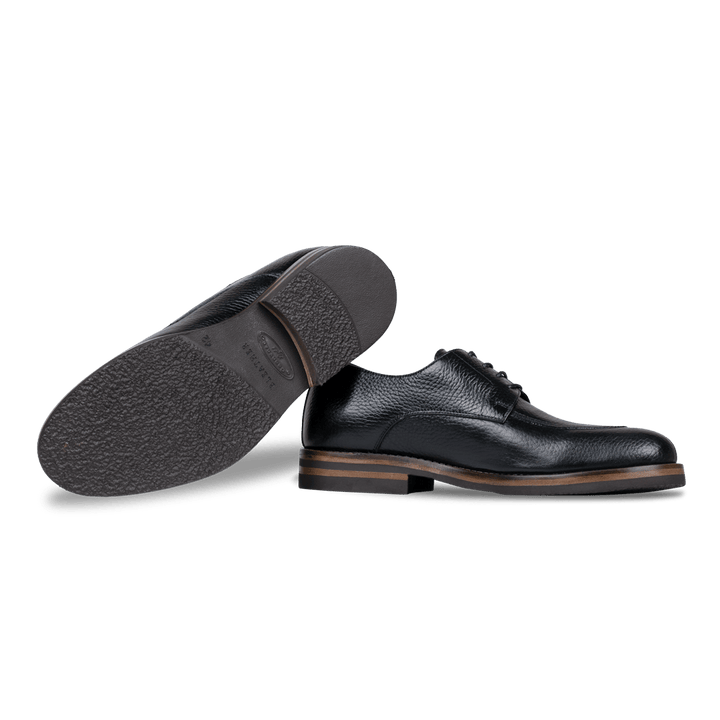 Lodge: Derby Homme - Cuir Noir - Bleather Maroc