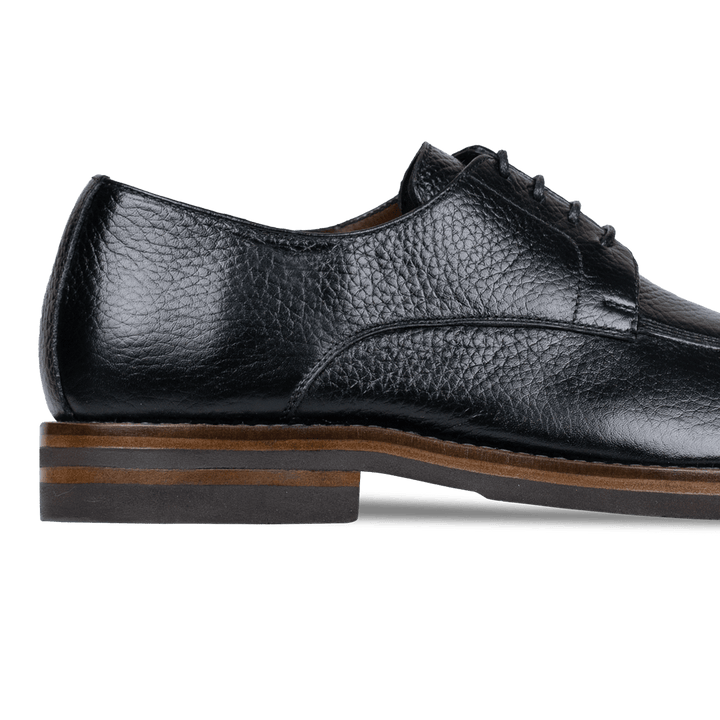 Lodge: Derby Homme - Cuir Noir - Bleather Maroc