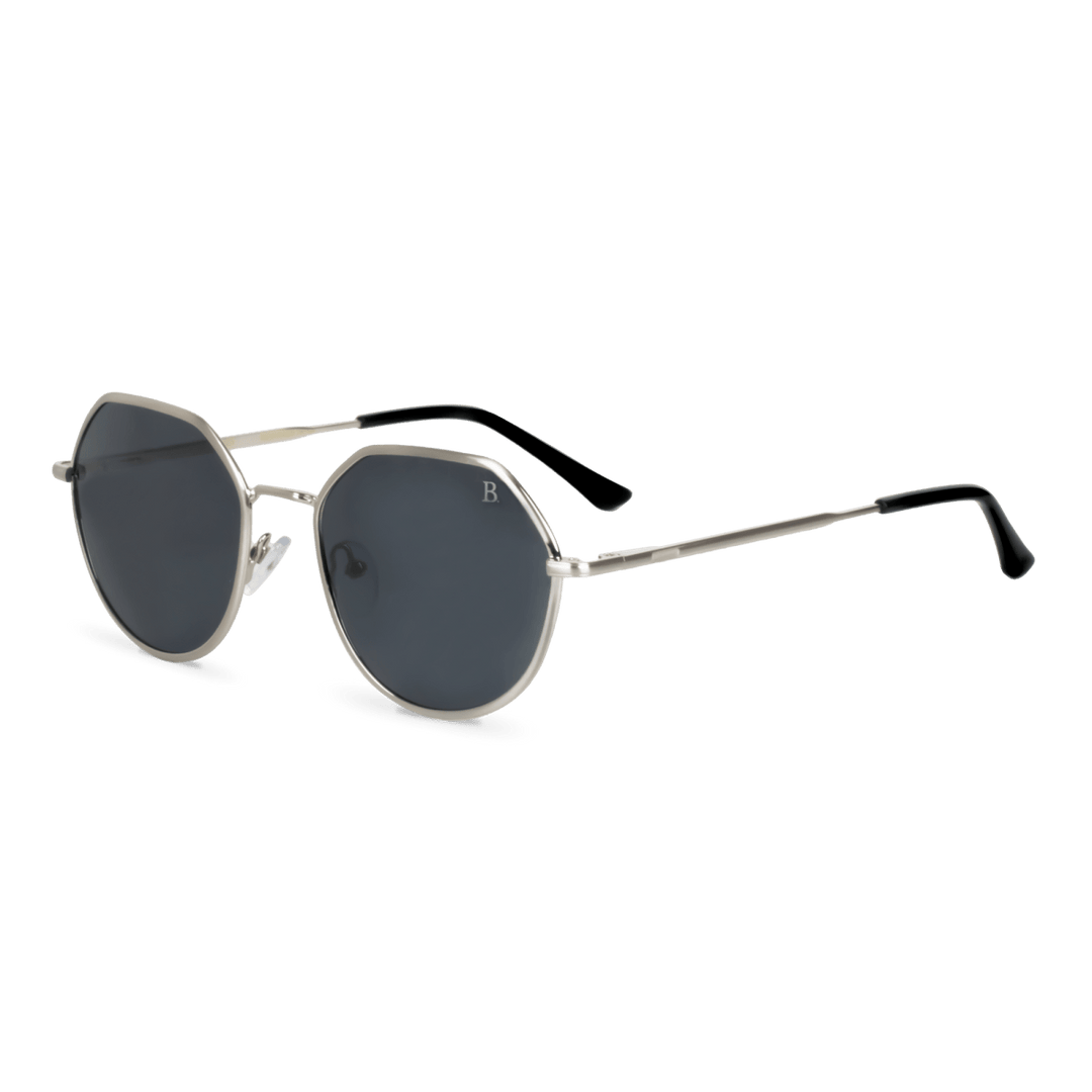 Lunavo: Lunettes de soleil de luxe Silver - Bleather Maroc