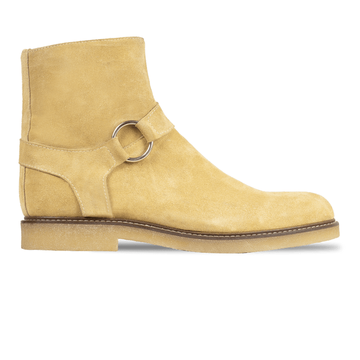 Marlon: Bottes Homme - Daim Beige - Bleather Maroc