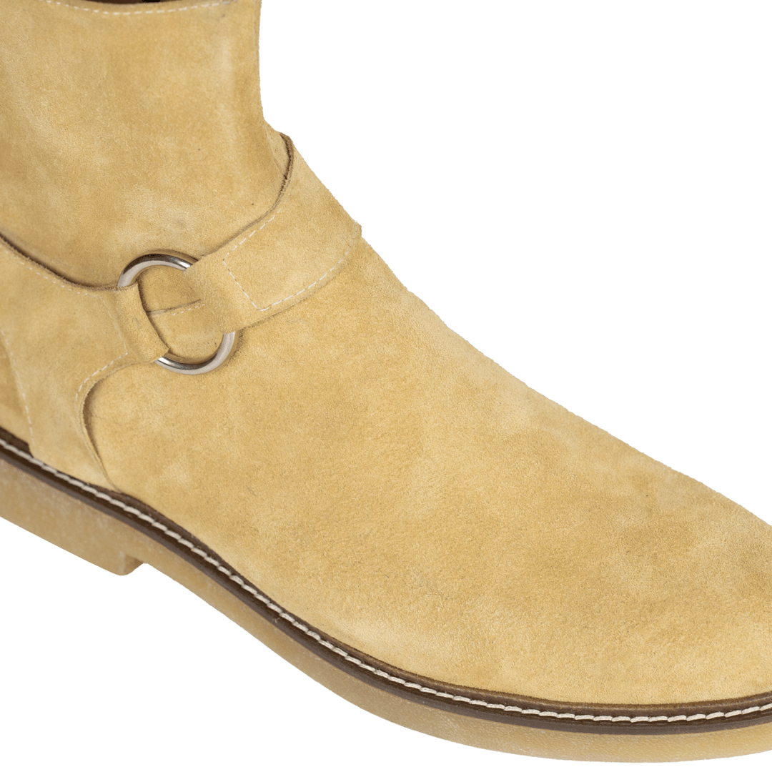 Marlon: Bottes Homme - Daim Beige - Bleather Maroc