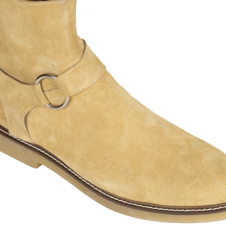 Marlon: Bottes Homme - Daim Beige - Bleather Maroc