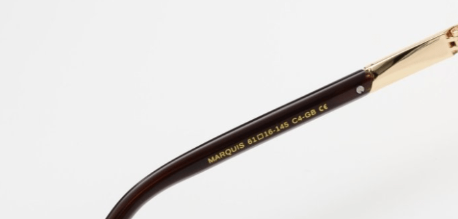 Marquis: Lunettes de soleil de luxe marron degrade - Bleather Maroc