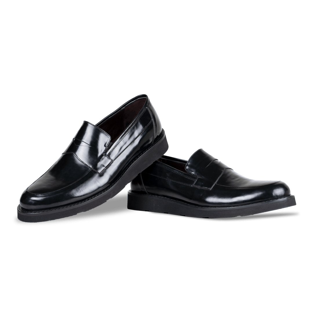 Molow: Mocassin Homme - Cuir Noir - Bleather Maroc