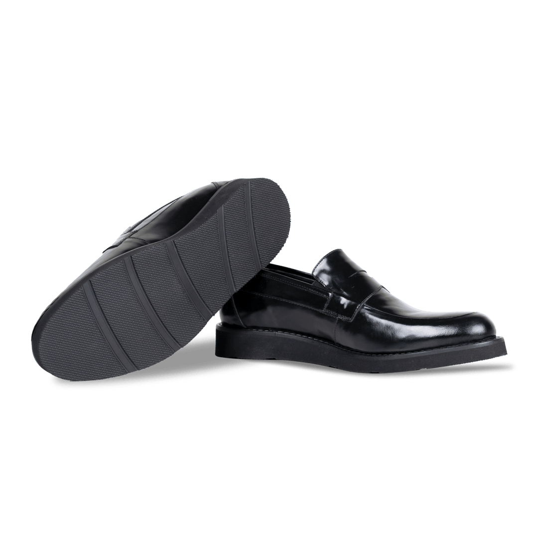 Molow: Mocassin Homme - Cuir Noir - Bleather Maroc