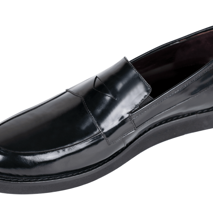 Molow: Mocassin Homme - Cuir Noir - Bleather Maroc