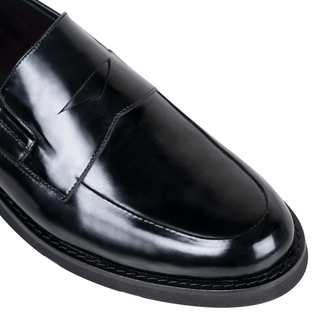 Molow: Mocassin Homme - Cuir Noir - Bleather Maroc