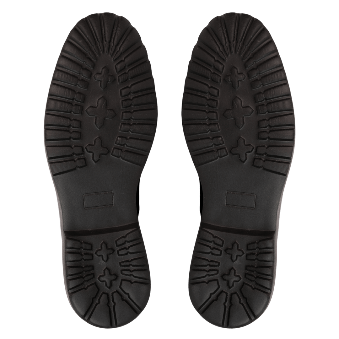 Monarch: Derby Homme - Cuir Noir - Bleather Maroc