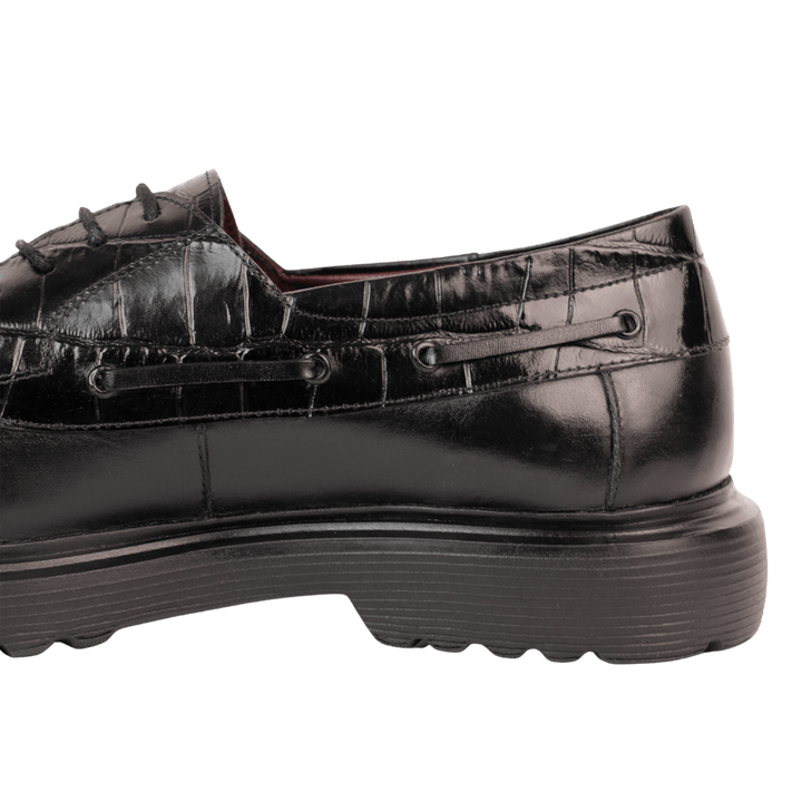 Monarch: Derby Homme - Cuir Noir - Bleather Maroc