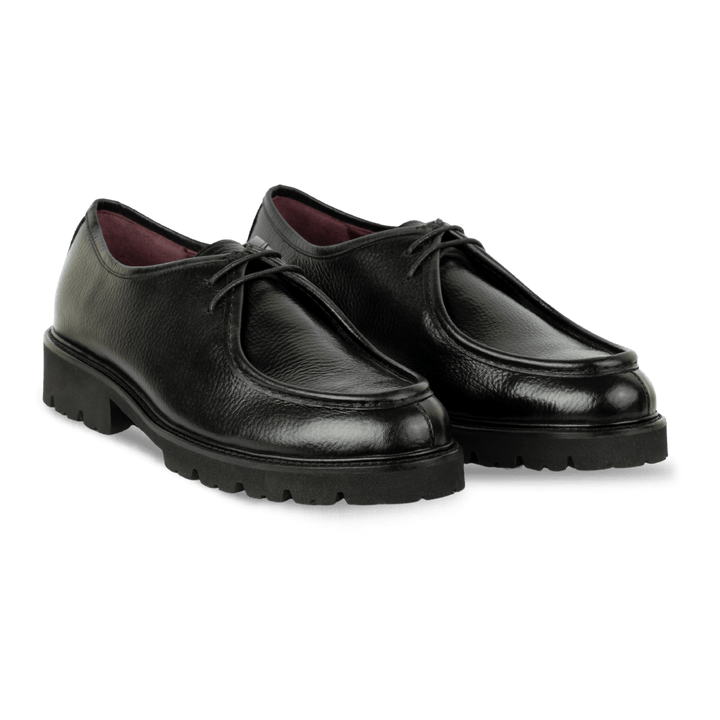 Noble: Derby Homme - Cuir Noir - Bleather Maroc