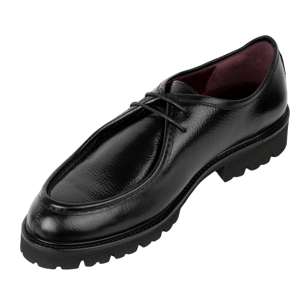 Noble: Derby Homme - Cuir Noir - Bleather Maroc