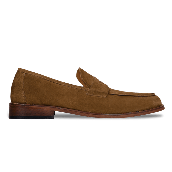 Nowell: Mocassin Homme - Daim Cognac - Bleather Maroc