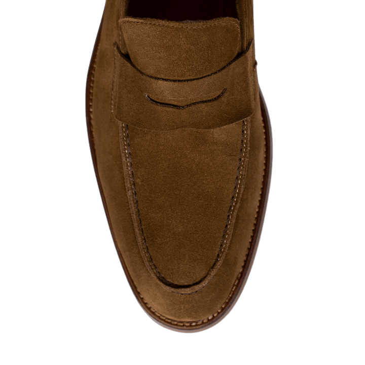 Nowell: Mocassin Homme - Daim Cognac - Bleather Maroc