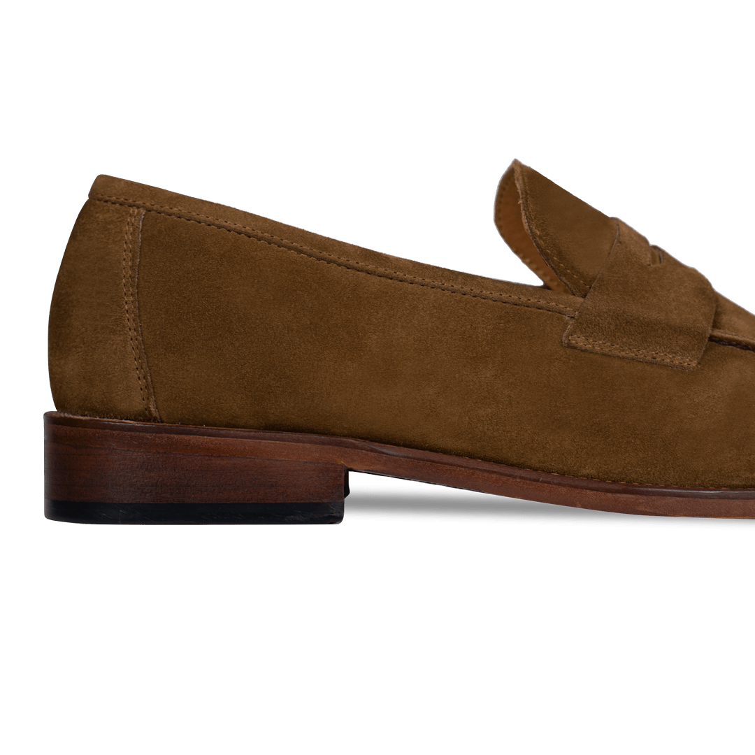 Nowell: Mocassin Homme - Daim Cognac - Bleather Maroc