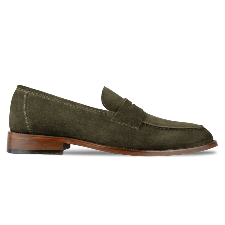 Nowell: Mocassin Homme - Daim Vert - Bleather Maroc