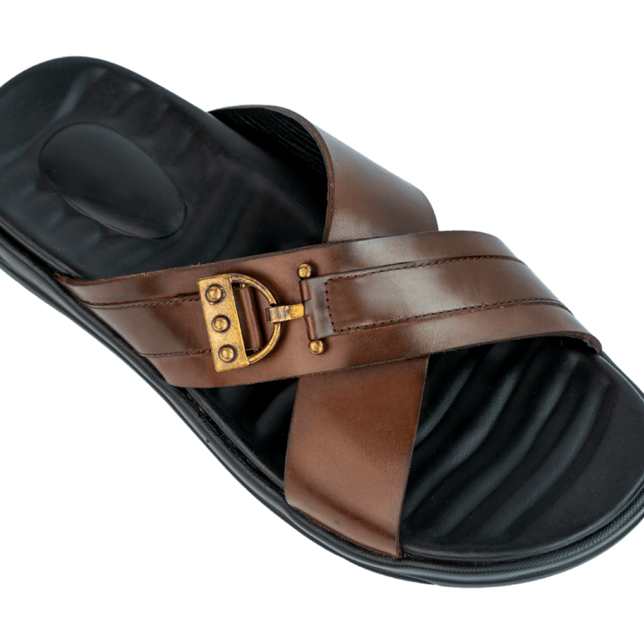 Oasis: Sandales Homme - Cuir Marron - Bleather Maroc