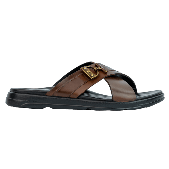 Oasis: Sandales Homme - Cuir Marron - Bleather Maroc