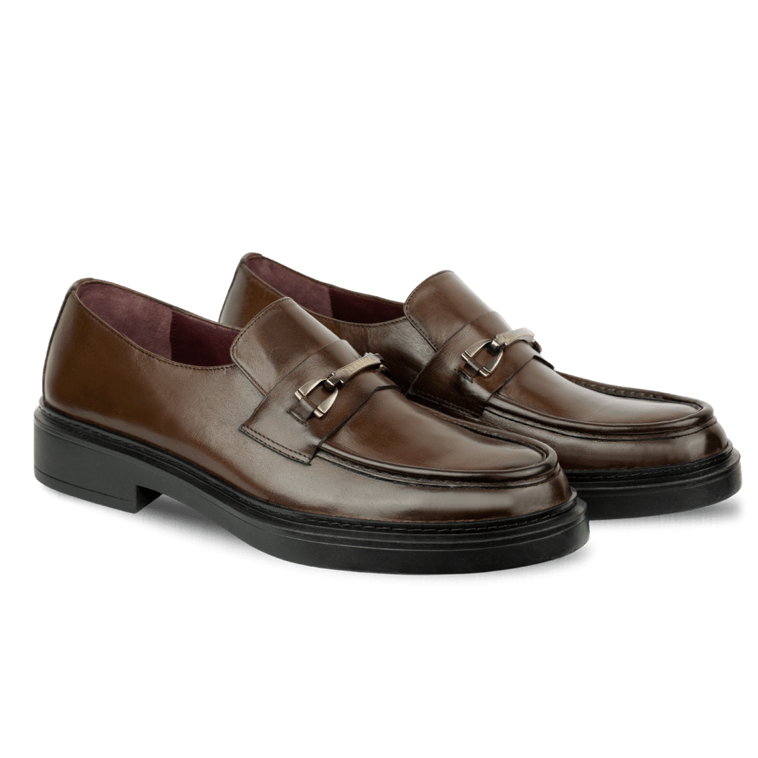 Oliver: Mocassin Homme - Cuir Marron - Bleather Maroc