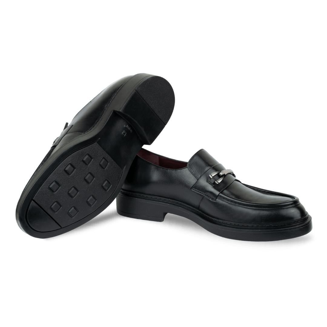 Oliver: Mocassin Homme - Cuir Noir - Bleather Maroc