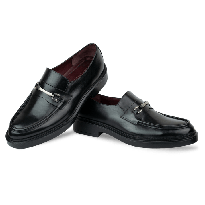 Oliver: Mocassin Homme - Cuir Noir - Bleather Maroc