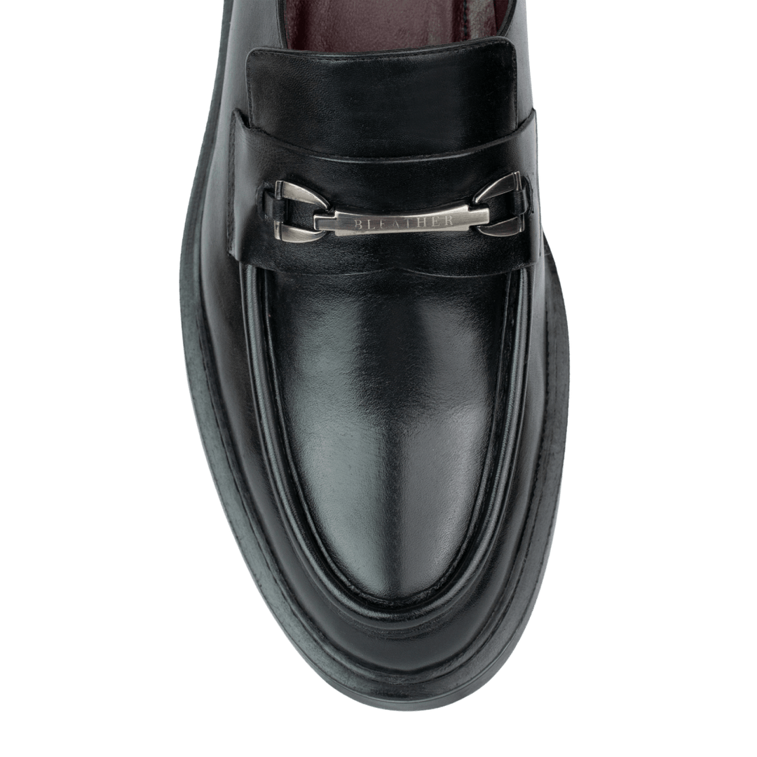 Oliver: Mocassin Homme - Cuir Noir - Bleather Maroc