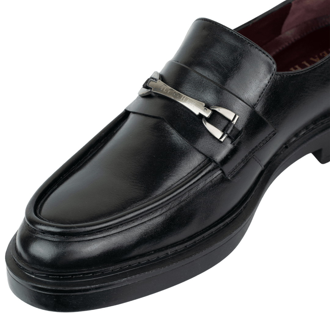 Oliver: Mocassin Homme - Cuir Noir - Bleather Maroc