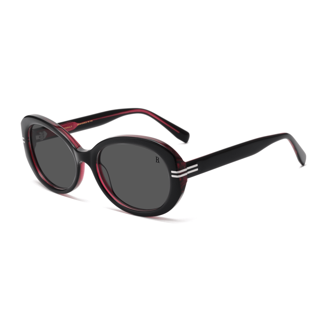 Orchid: Lunettes de soleil de luxe Rouge - Bleather Maroc