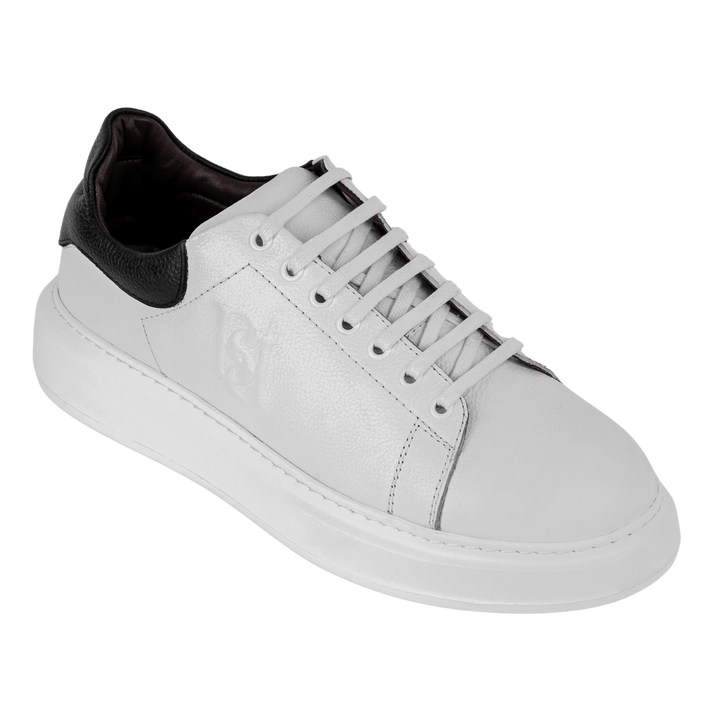 Palmer: Sneakers Homme - Cuir Blanc N' - Bleather Maroc