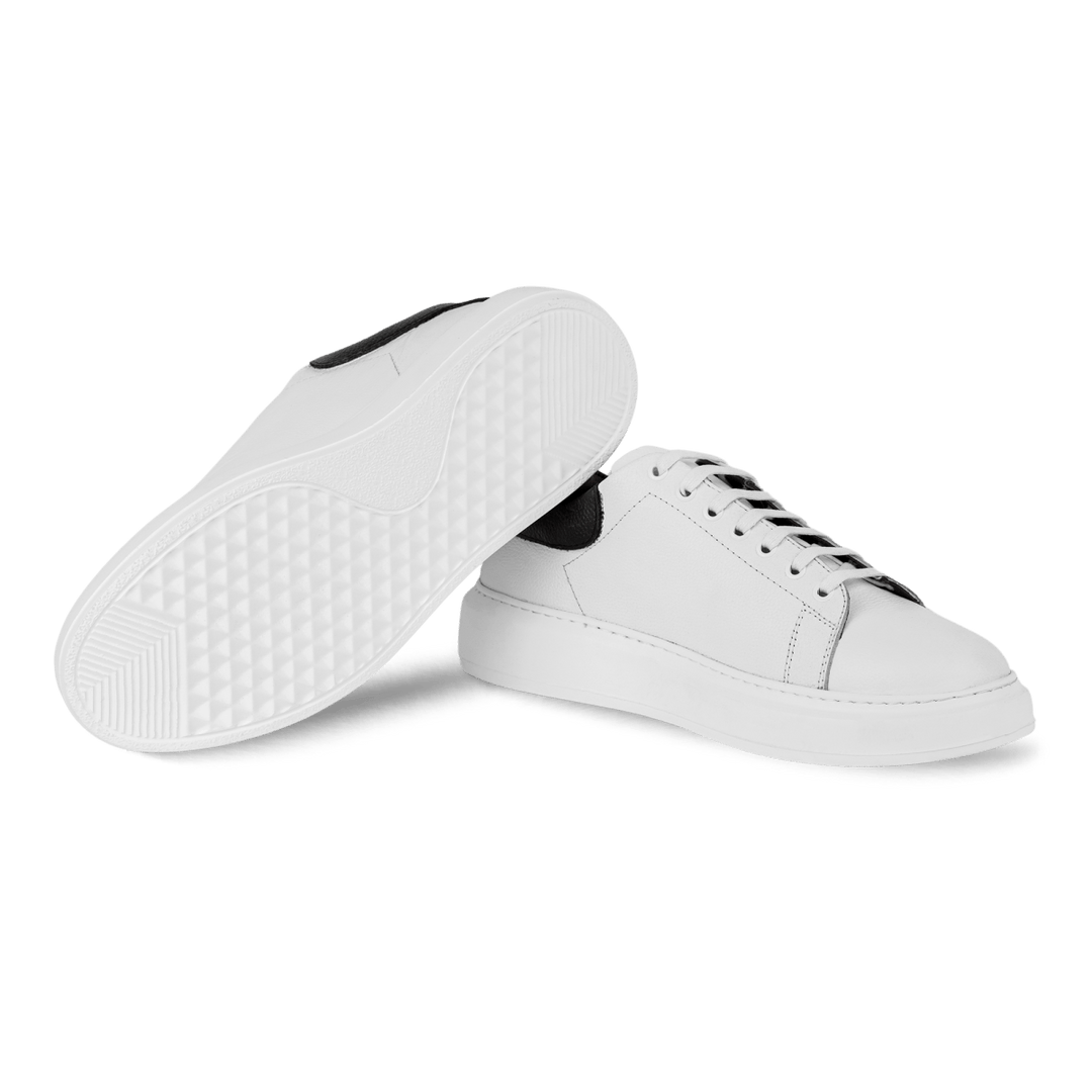 Palmer: Sneakers Homme - Cuir Blanc N' - Bleather Maroc