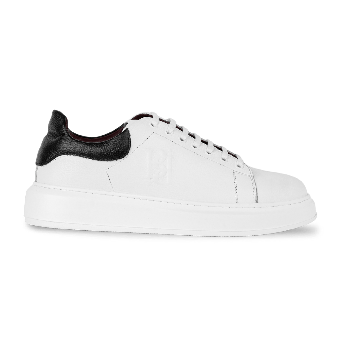 Palmer: Sneakers Homme - Cuir Blanc N' - Bleather Maroc