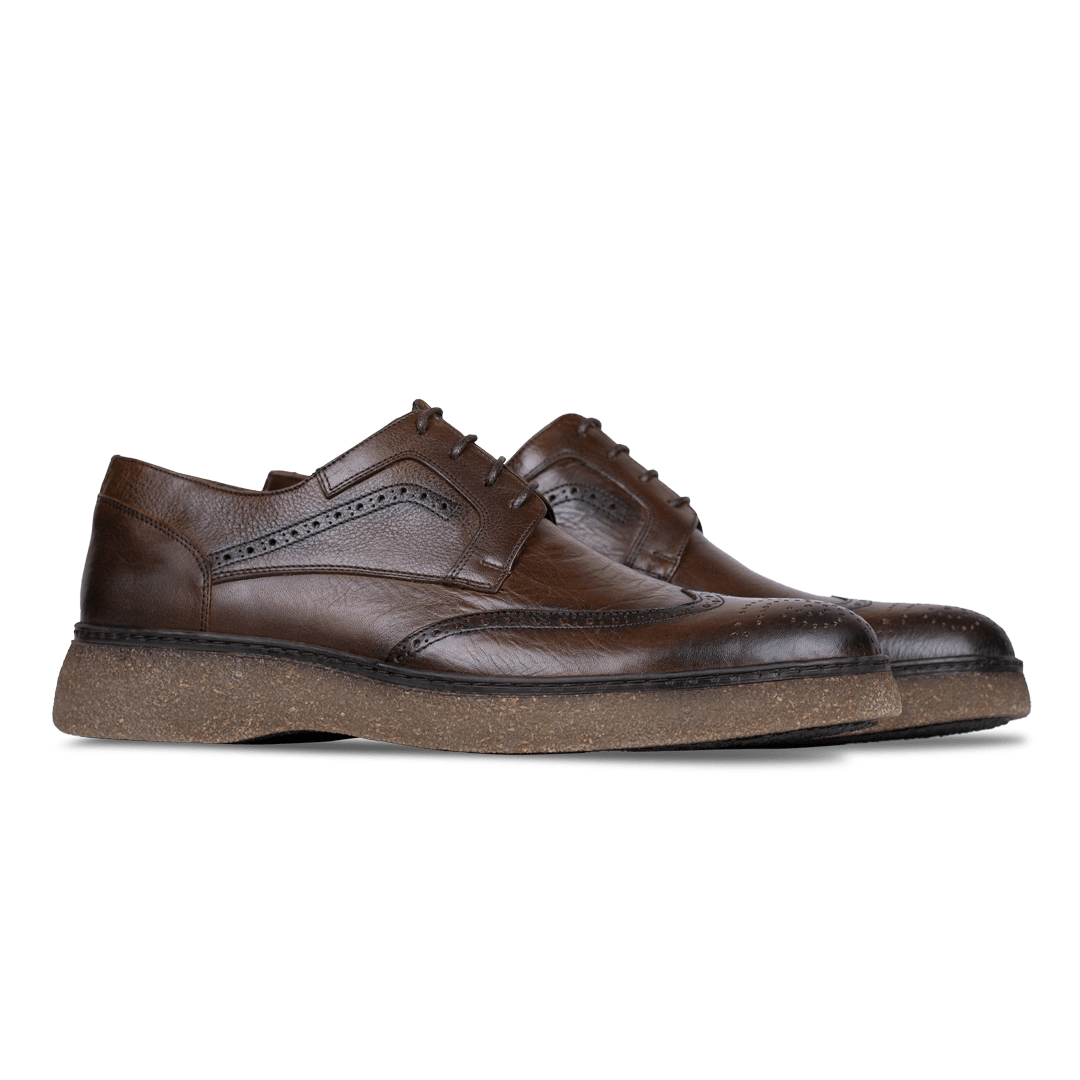 Parker: Derby Homme - Cuir Marron - Bleather Maroc