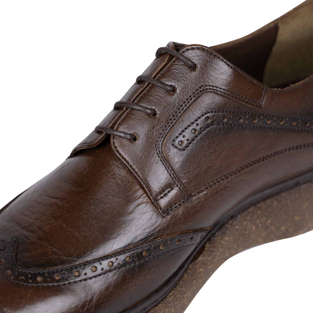 Parker: Derby Homme - Cuir Marron - Bleather Maroc