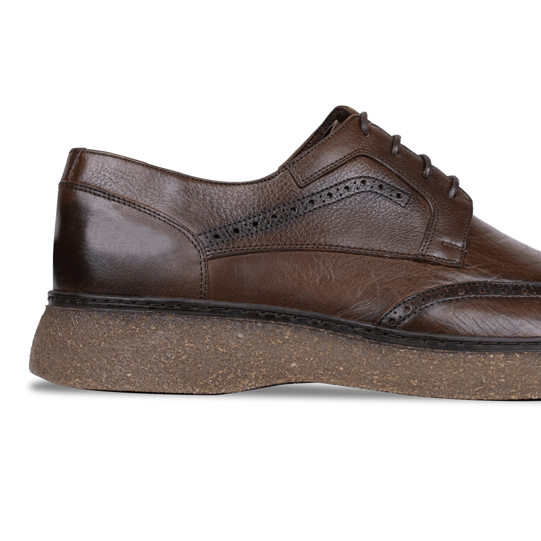 Parker: Derby Homme - Cuir Marron - Bleather Maroc