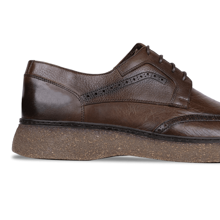 Parker: Derby Homme - Cuir Marron - Bleather Maroc