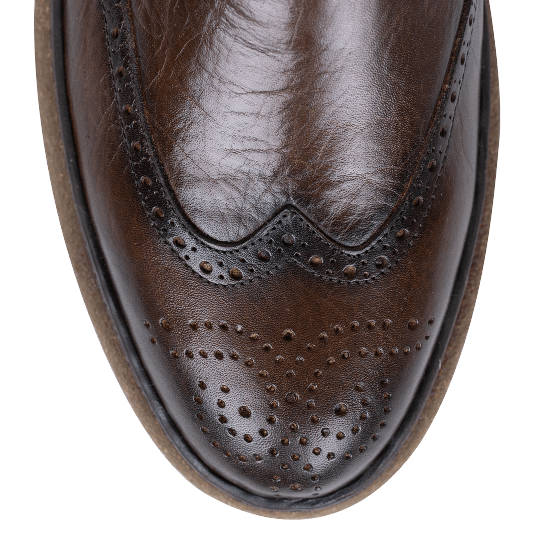 Parker: Derby Homme - Cuir Marron - Bleather Maroc