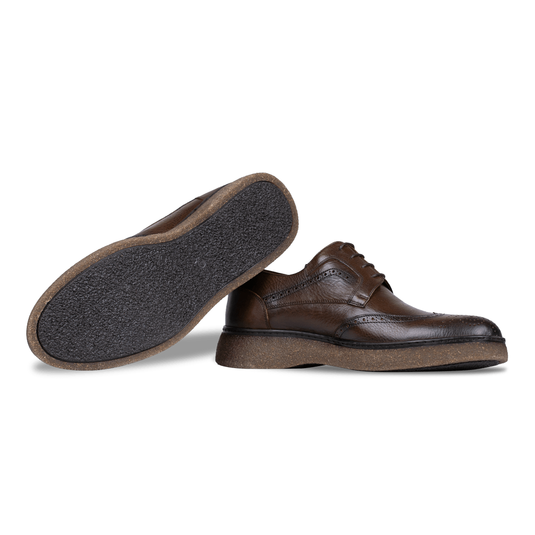 Parker: Derby Homme - Cuir Marron - Bleather Maroc