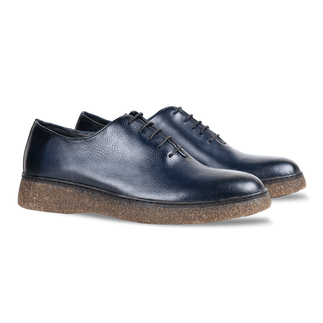 Peters: Richelieu Homme - Cuir Bleu - Bleather Maroc